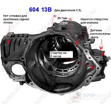 Корпус АКПП 41TE 3.3L, 3.8L 88-95г Корпус АКПП 41TE 3.3L, 3.8L 88-95г