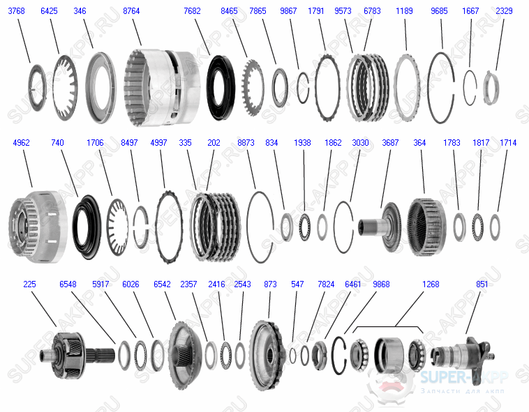 Center Support/O.D. Gear Train