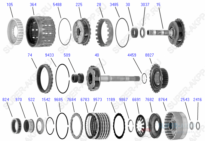Gear Train/Output Shaft