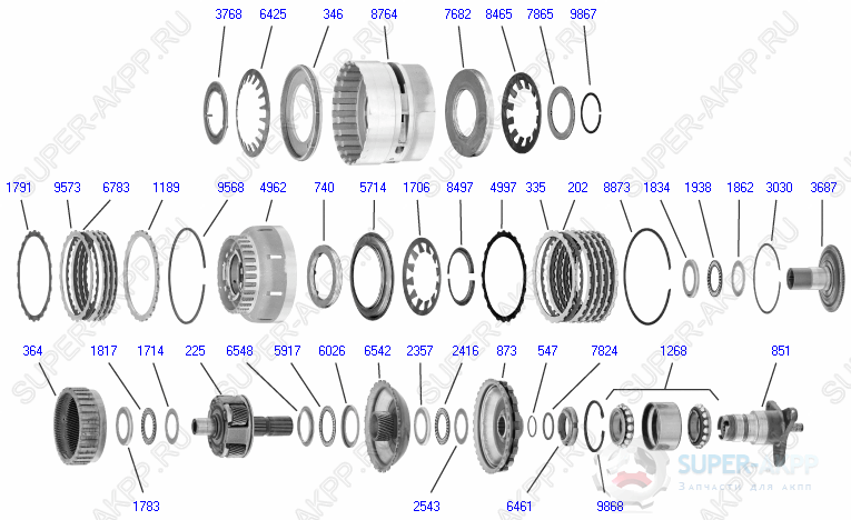 Center Support/O.D. Gear Train