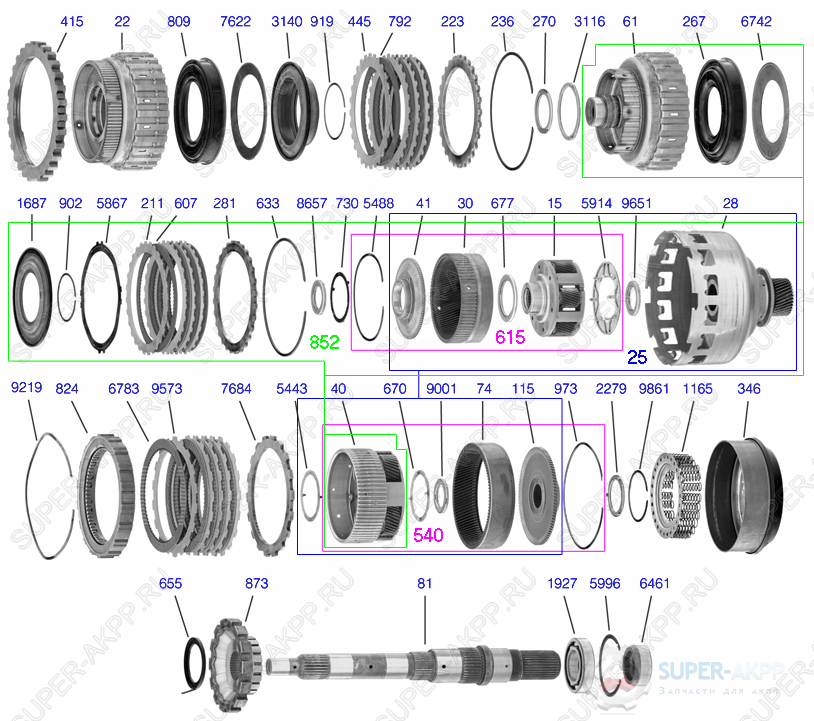 Drums/Gear Train