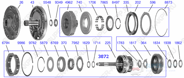 Pump/OD Gear Train