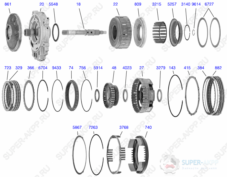 Pump/Drum/Gear Train