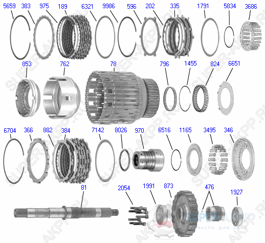 Forward Drum and Output shaft