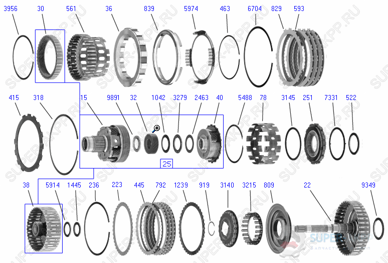 Drums/Gear Train